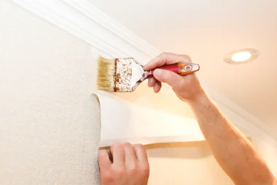 Pose de papier peint à Drambon — revêtements muraux et toiles de verre